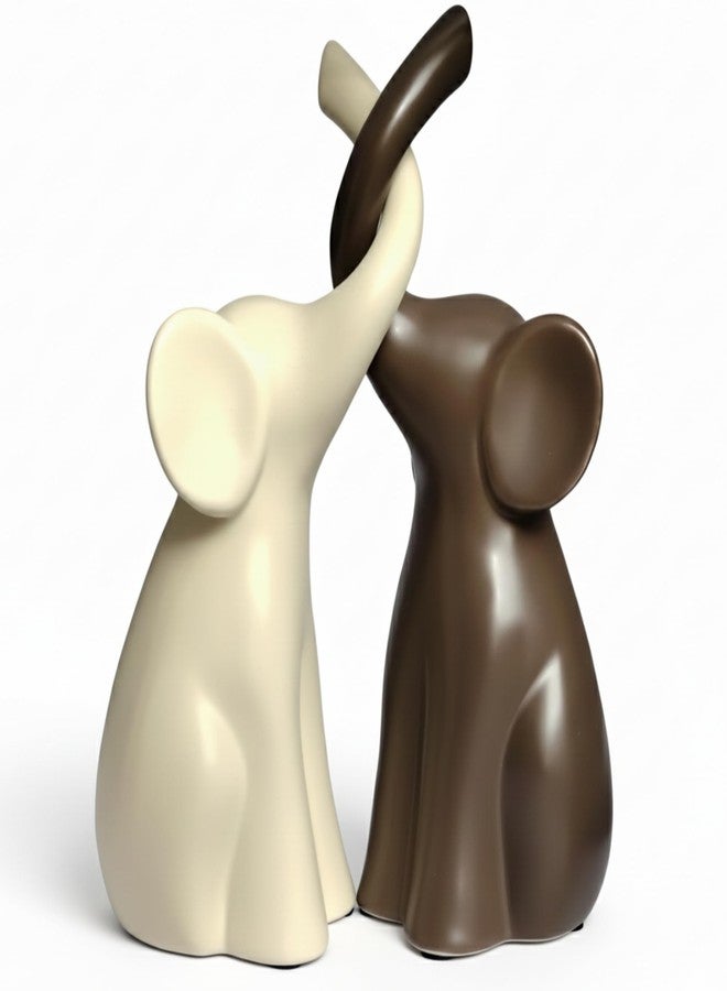 ADAPTIC GROUP for Couple - Elegant Elephant Gifts for Women, Pair of Matte Ceramic Elephants with Premium Gift Box | Wedding for Wife, Elephant Decor - Image 1